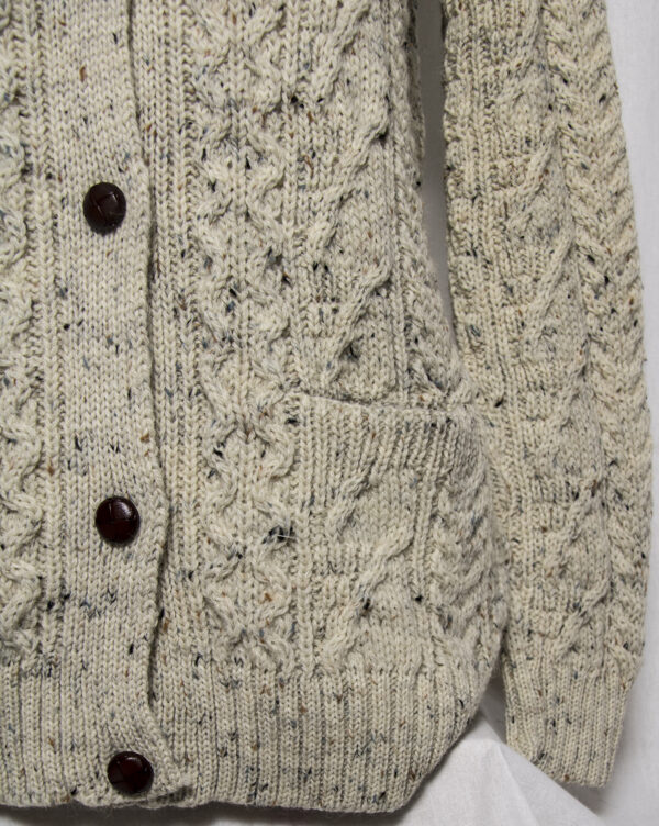 Klassisk Aran strik- cardigan med 100% uld - A.FLORISSON